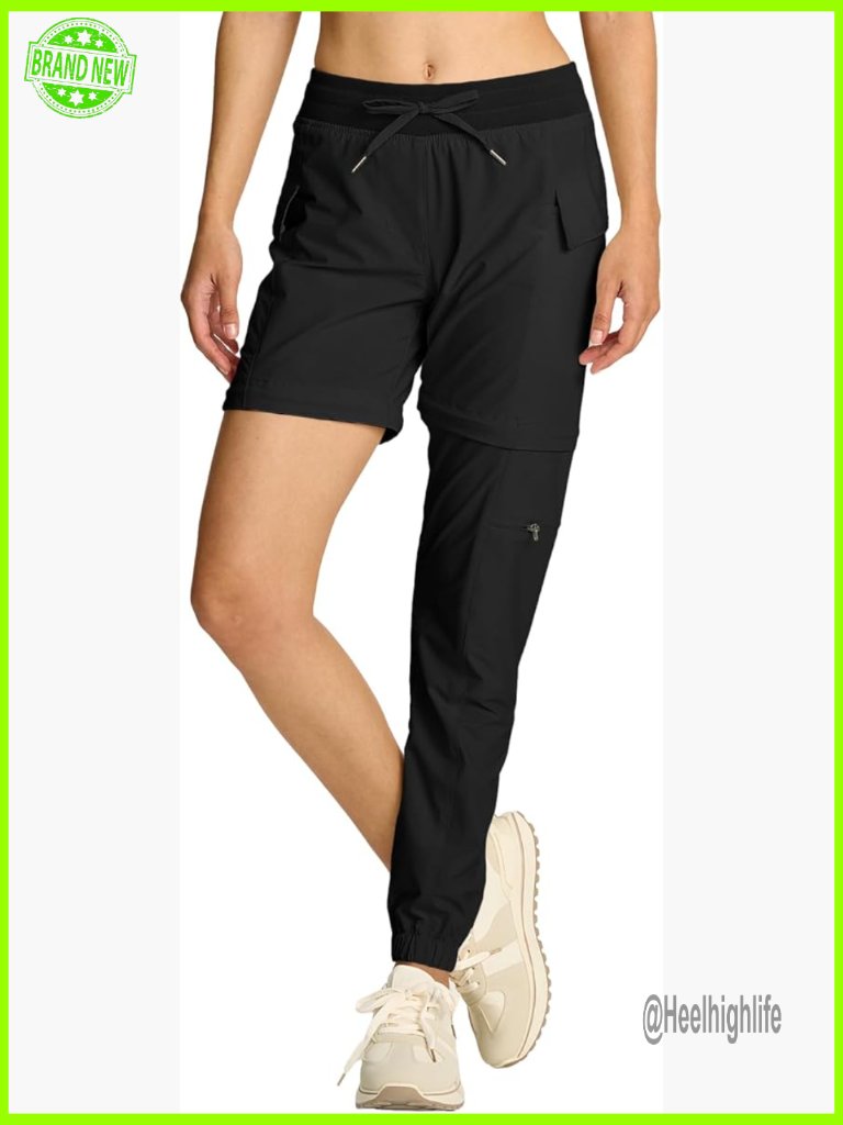 Convertible Hiking Pants Quick Dry Zip-Off Joggers Lightweight Outdoor Active